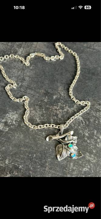 Naszyjnik srebro 952 z Opalem srebro Skarżysko-Kamienna