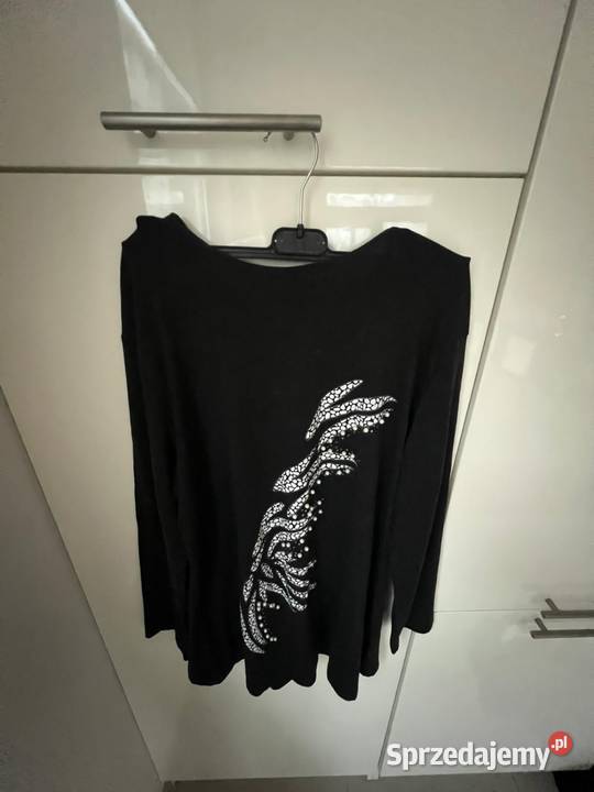 Super czarny sweterek z wzorem Monnari L Gdańsk