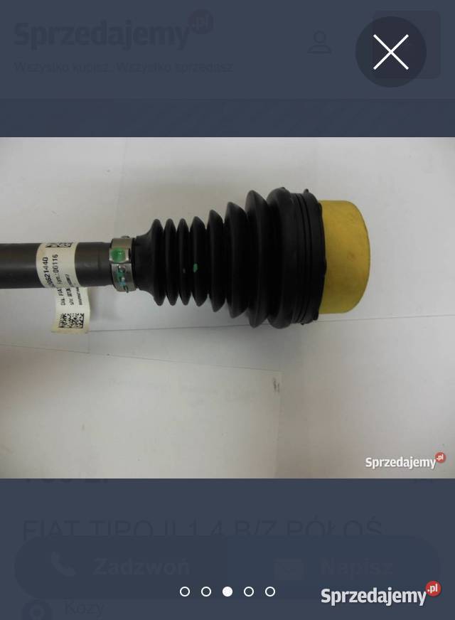 Półoś Lewa Fiat Tipo ORGINAŁ ll 14 BZ 95 podlaskie Łomża