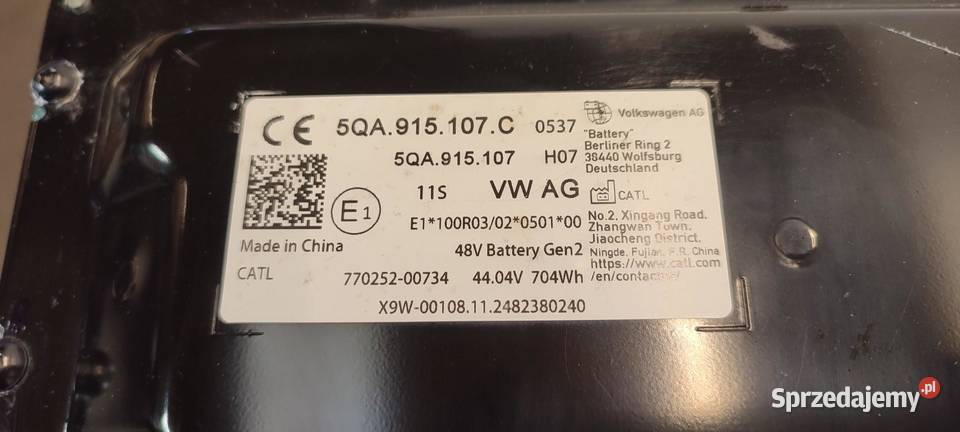 VW TAYRON AKUMULATOR BATERIA 5QA915107C osobowe