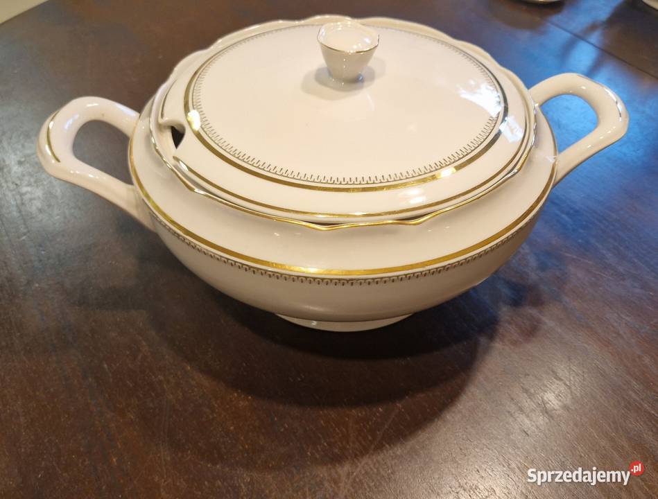 Stara WAZA NA ZUPĘ Ćmielów okrągła z pokrywką Lublin