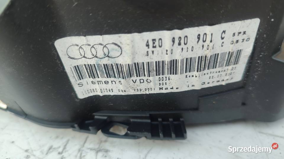 AUDI A8 D3 42 TDI 0510 LICZNIK ZEGARY 4E0920901C Liczniki i zegary świętokrzyskie sprzedam