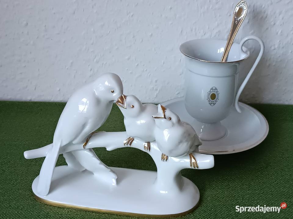 Figurka ptaków na gałęzi Hutschenreuther Porcelana i szkło Gorlice