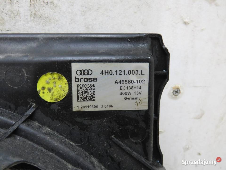 WENTYLATOR OBUDOWA AUDI A6 A7 30 TSI 4H0121003L