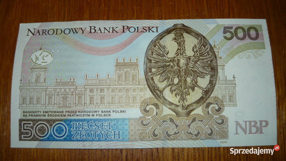 Banknot 500 seria AA 2016 r Sokółka