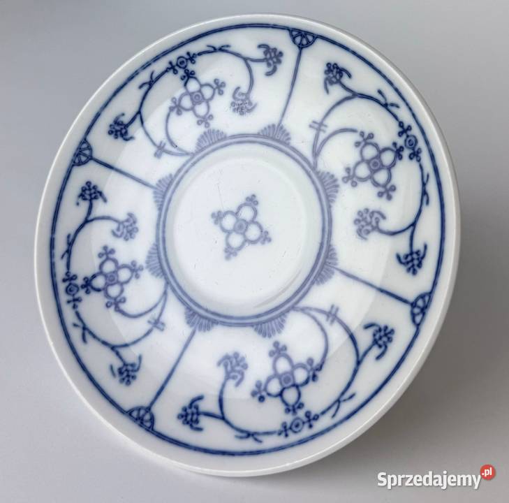 Filiżanka ze spodkiem wzór słomkowy Blau Saks Kraków