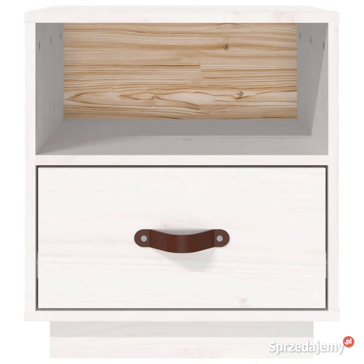 Szafka nocna biała 40x34x45 lite drewno sosnowe Warszawa