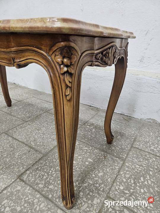 Francuski stolik kawowy z marmurem Francja Nowy Sącz sprzedam