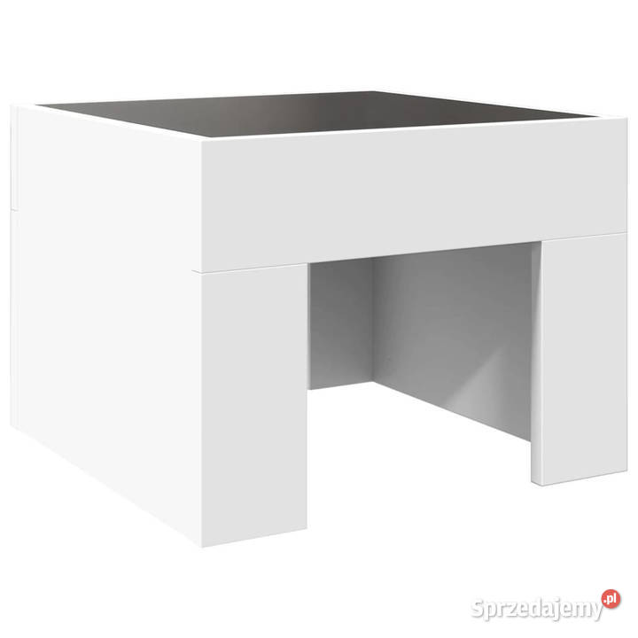 Stolik kawowy z LED Infinity biały 40x40x30 Stoły mazowieckie Warszawa