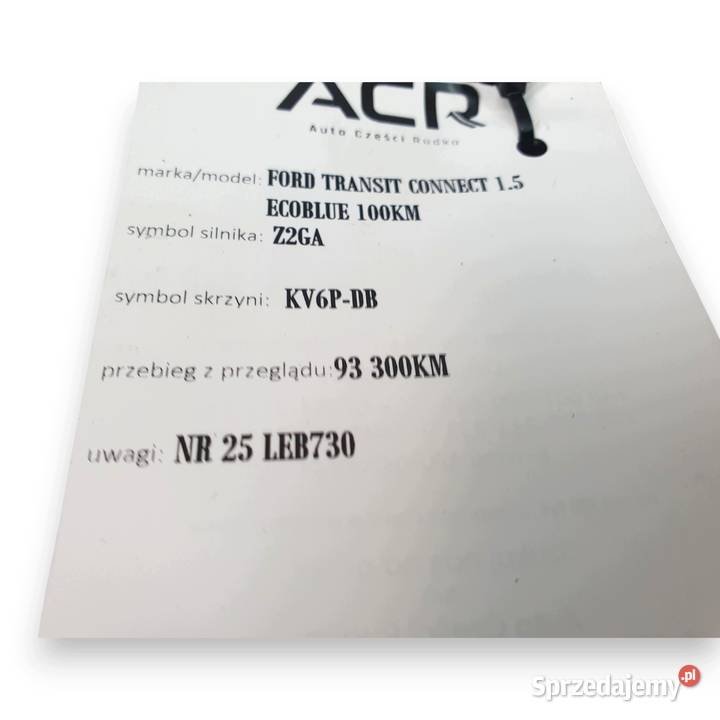 ALTERNATOR Ford Transit Connect 15 EcoBlue Valeo Układ elektryczny silnika sprzedam