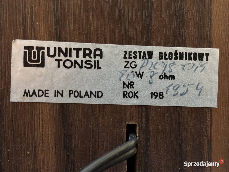 Kolumny głośnikowe Unitra Tonsil ZG10C11 20w 8 Stadła