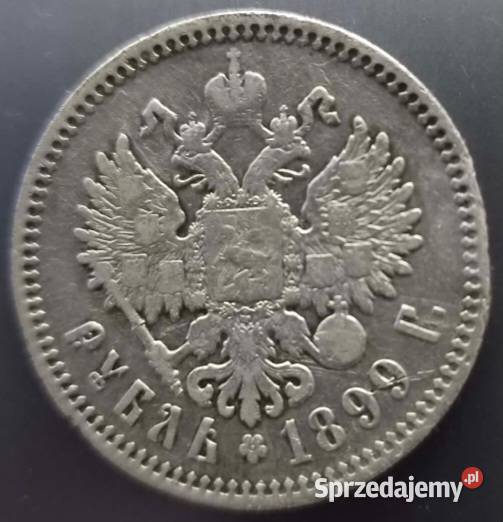1 Rubel 1899 r Rosja Mikołaj II Romanow FZ wielkopolskie Konin
