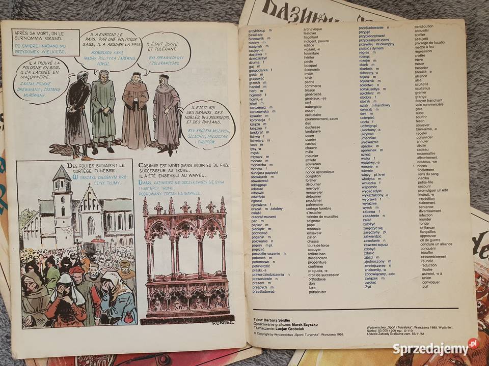Kazimierz Wielki zestaw 4 komiksów różne wersje pomorskie Gdynia