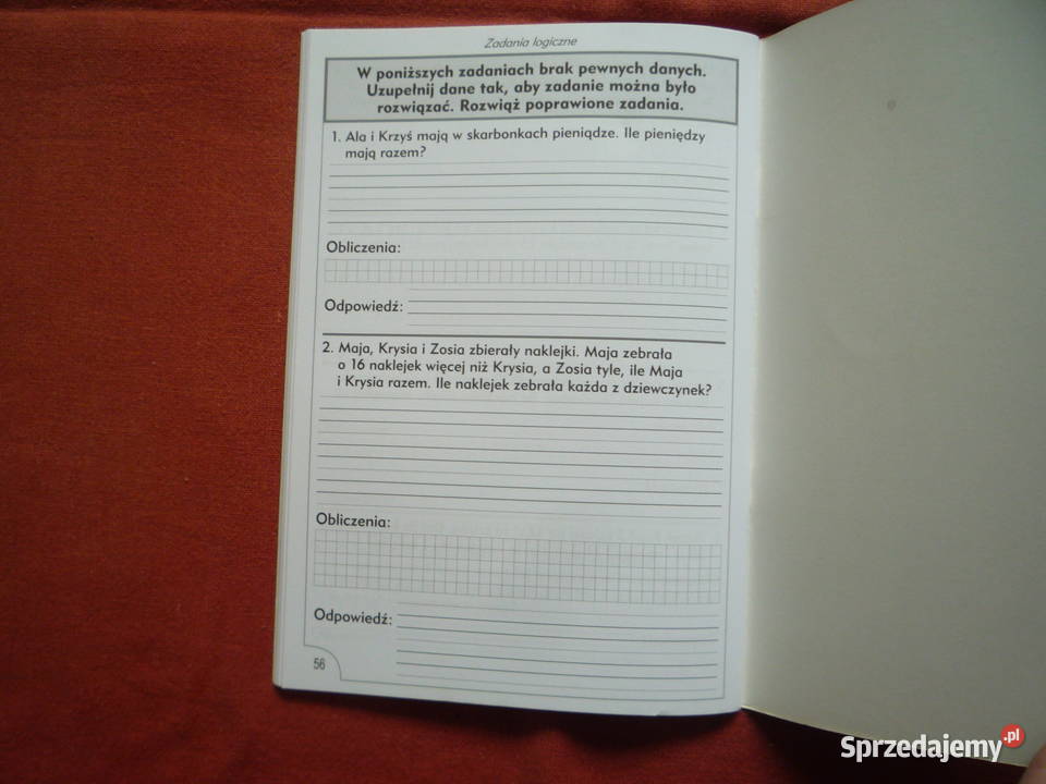 Matematyka na szóstkę Zbiór zadań klasy 2 skrypt, zeszyt ćwiczeń, zbiór zadań, testów Szczecin