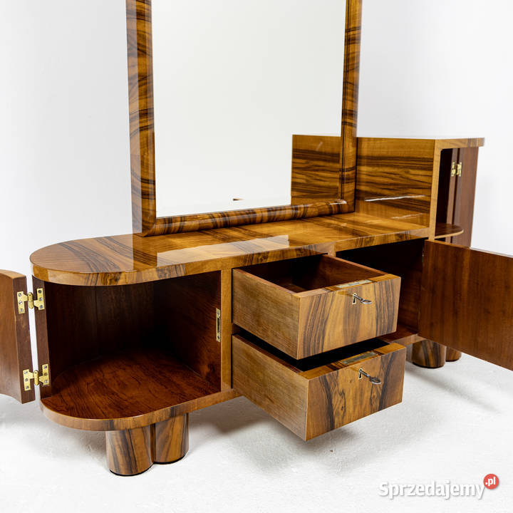 Toaletka lustro art deco orzech połysk Polska Swarzędz