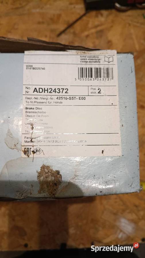 Nowe tarcze hamulcowe tył Blue Print ADH24372 Układ hamulcowy