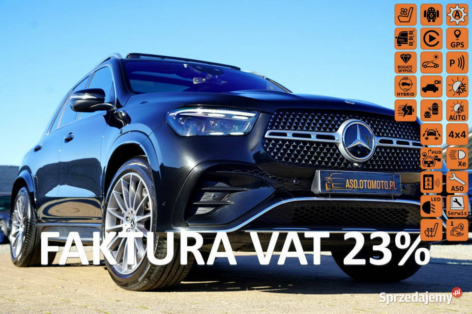 Mercedes GLE 350 de AMG skora kamery 360 nawi