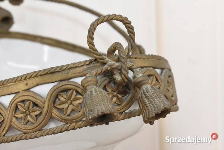 Antyczna Biała Patera Owocnik Porcelana Brąz małopolskie sprzedam