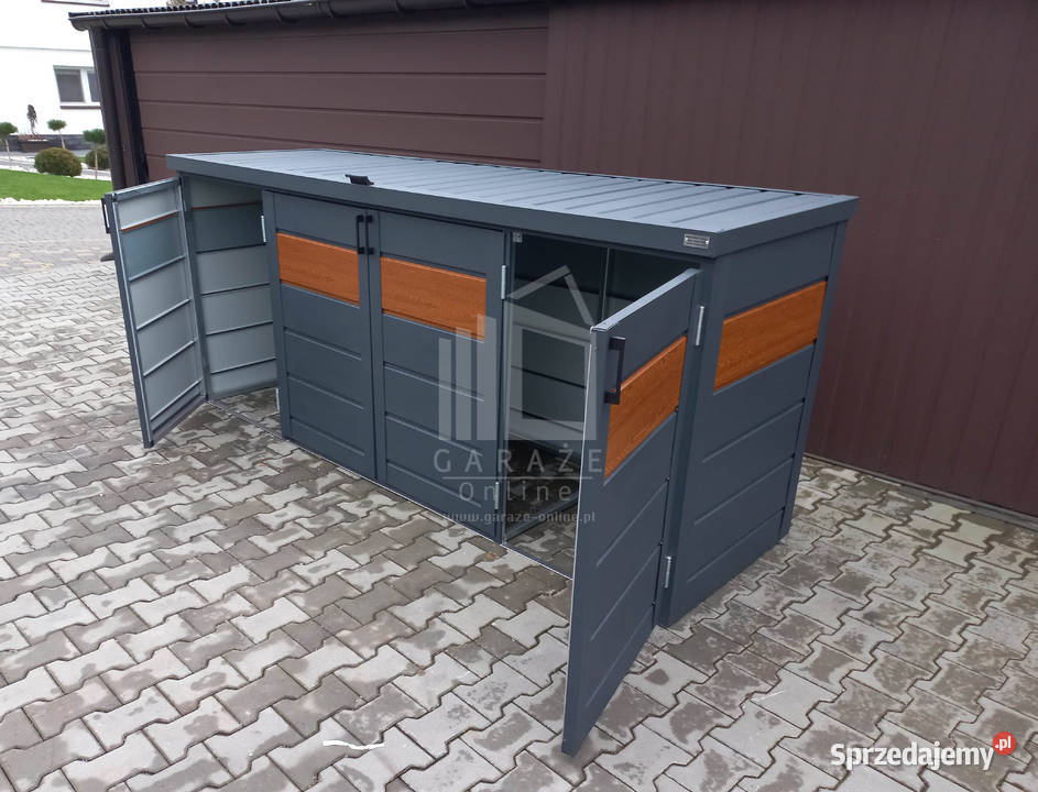 Zabudowa koszy na śmieci wiata śmietnikowa Niepołomice