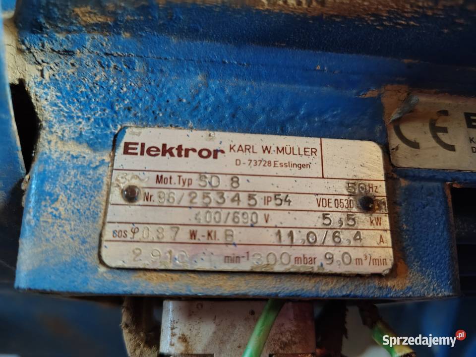 Wentylator bocznokanałowy pompa próżniowa 55 kW Łódź sprzedam