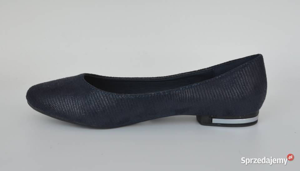 Granatowe baleriny skórzana wkładka rozmiar 37 Żyrardów