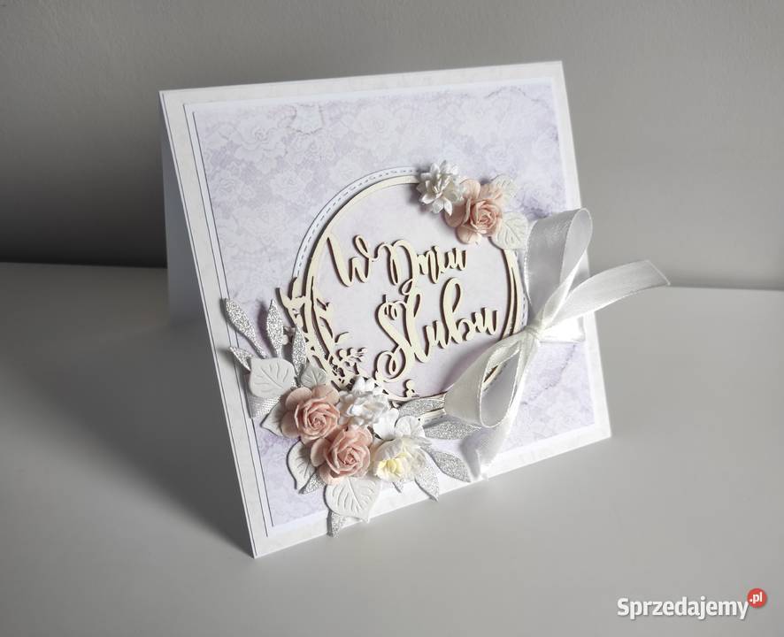 Kartka ręcznie robiona na Ślub w pudełku łódzkie Łódź sprzedam
