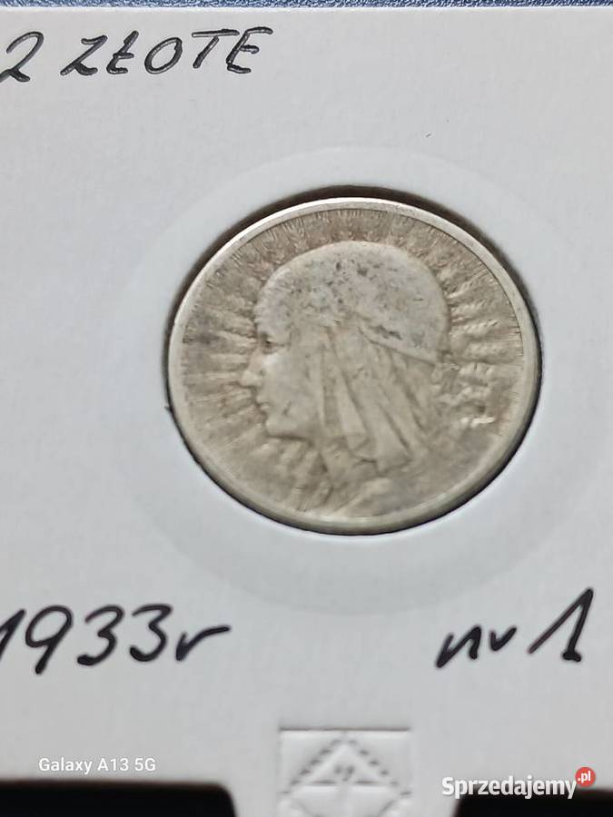 2 Złote Głowa kobiety 1933 r 1 Konin