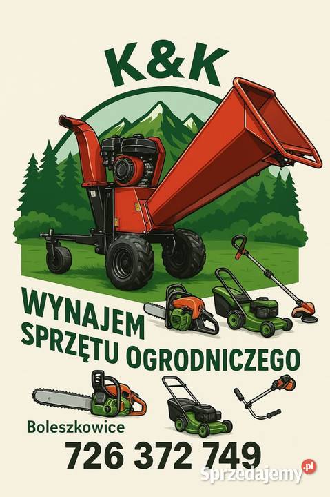 Wynajem sprzętu ogrodniczego Boleszkowice