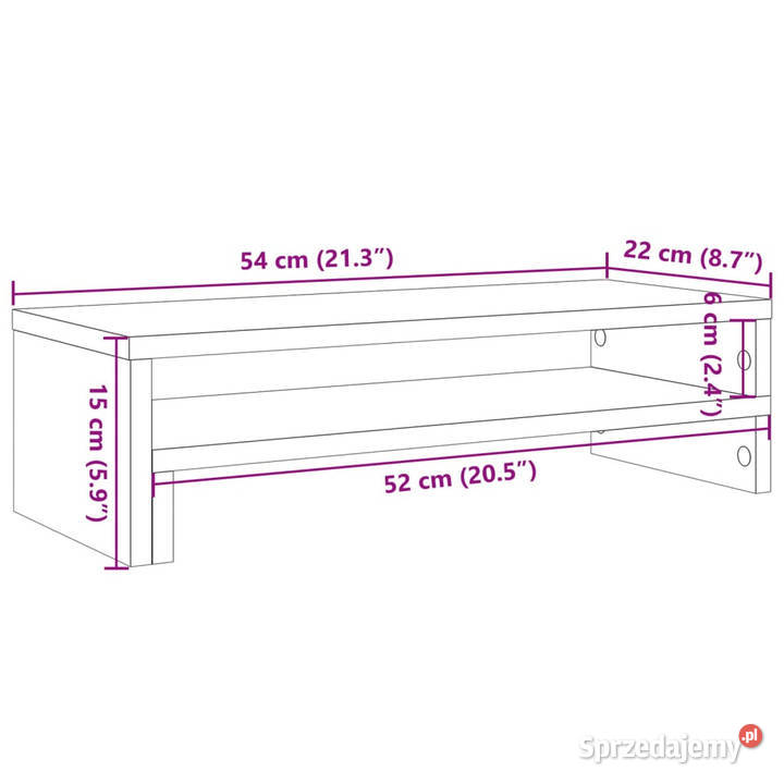 Podstawka pod monitor dąb artisian 54x22x15 sprzedam