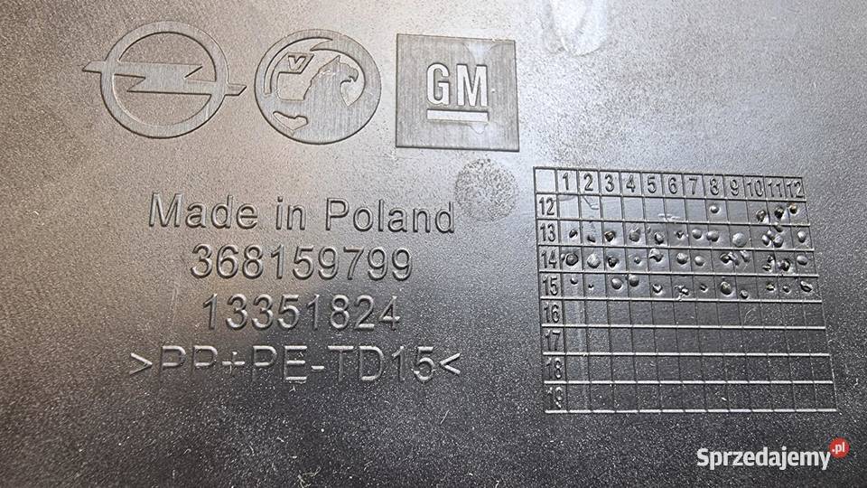 OPEL ADAM LISTWA OSŁONA PASA TYLNEGO 13351824