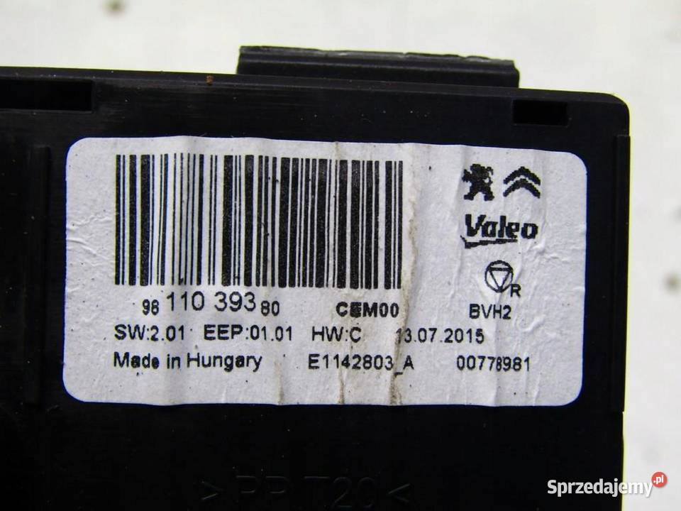 MODUŁ STEROWNIK 9811039380 PEUGEOT 308 T9