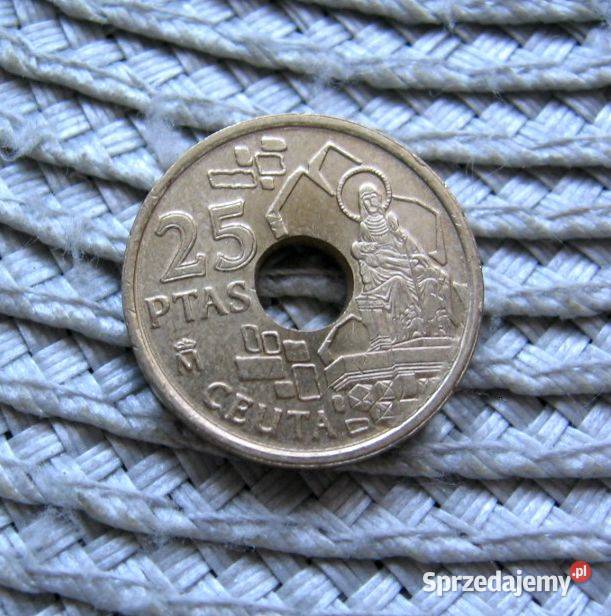 Hiszpania 25 Peset 199r Ceuta Ładna Numizmatyka Kalisz