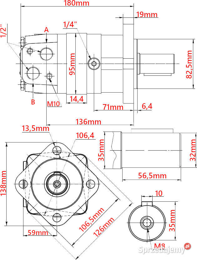 Silnik Hydrauliczny BMS SMS OMS 80 3 ALSG3 GR3