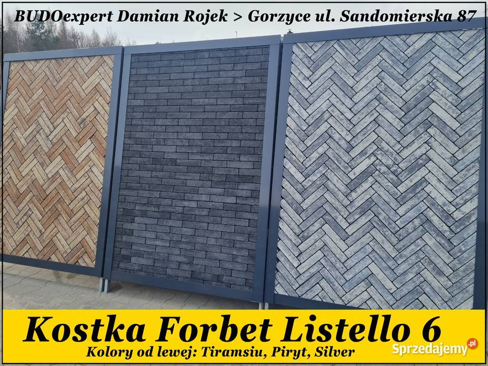 Kostka brukowa Forbet LISTELLO 6 Piryt Silver Stalowa Wola