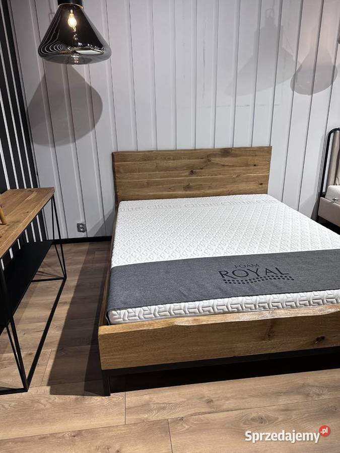 Łóżko dębowe Loft 160x200 The L01 Edgar Meble 208cm Katowice