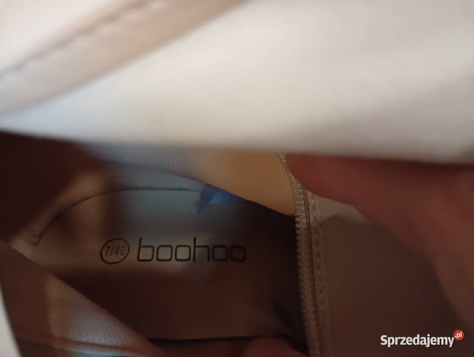 40 Boohoo Ekskluzywne beżowe kozaki szpilki Kraków sprzedam