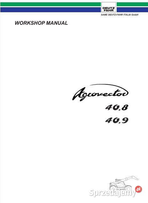Deutz Agrovector 408 409 instrukcja napraw Kielce sprzedam