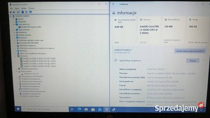 Laptop HP Probook 450 G2 156 Intel Core i3 4 GB Warszawa