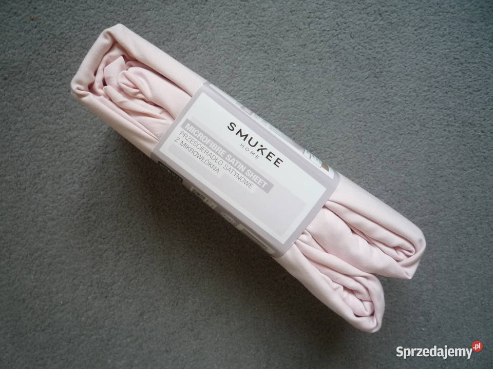 Smukee Nowe Różowe Prześcieradło Satynowe z Szczecin sprzedam