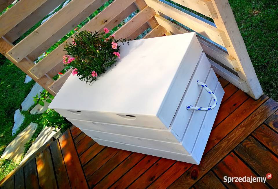 Skrzynia stolik kawowy skrzynia na zabawki pufa Radków