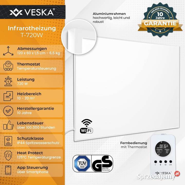 GRZEJNIK OGRZEWANIE NA PODCZERWIEŃ 800W FIRMA śląskie Kalety