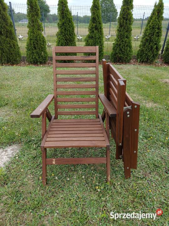 Komplet krzeseł ogrodowych drewniane regulowane Aleksandrów Łódzki