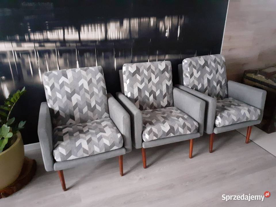 Fotele patyczaki z Prl renowacji nowe Szczecin sprzedam