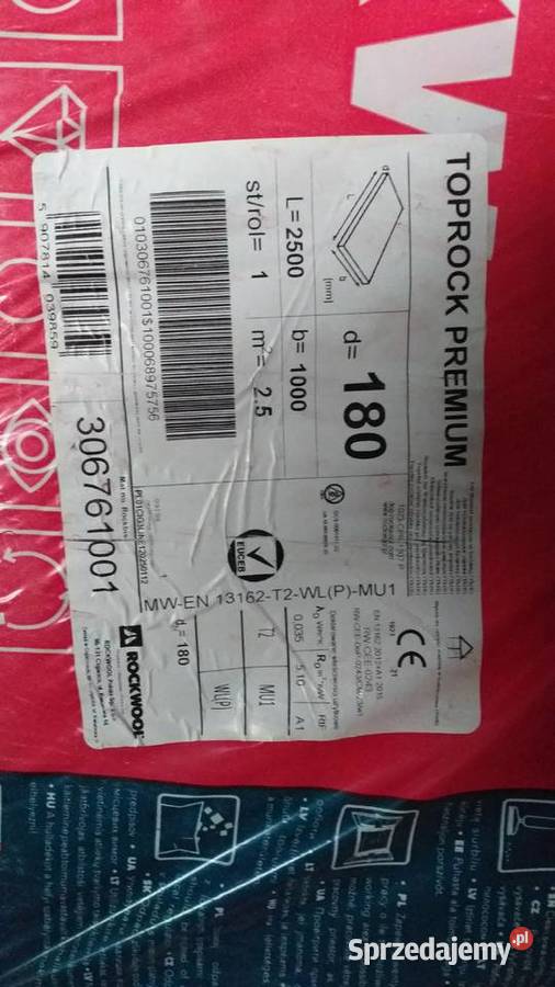 Sprzedam wełnę ROCKWOOL TOPROCK PREMIUM 35 180 Węgierska Górka