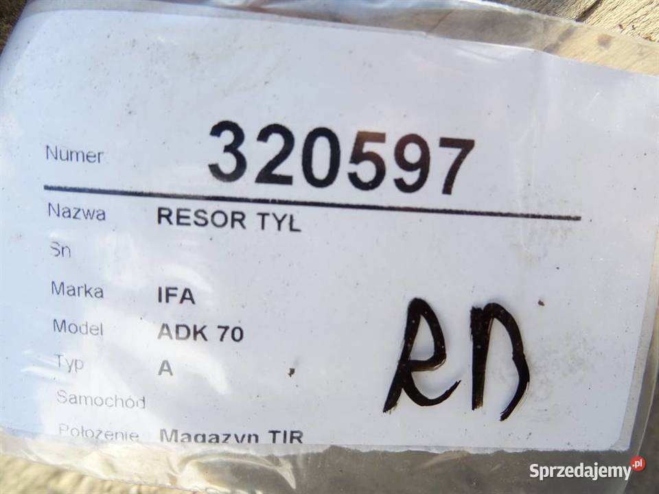 RESOR TYŁ IFA PIÓRO TYLNY LEWA podkarpackie