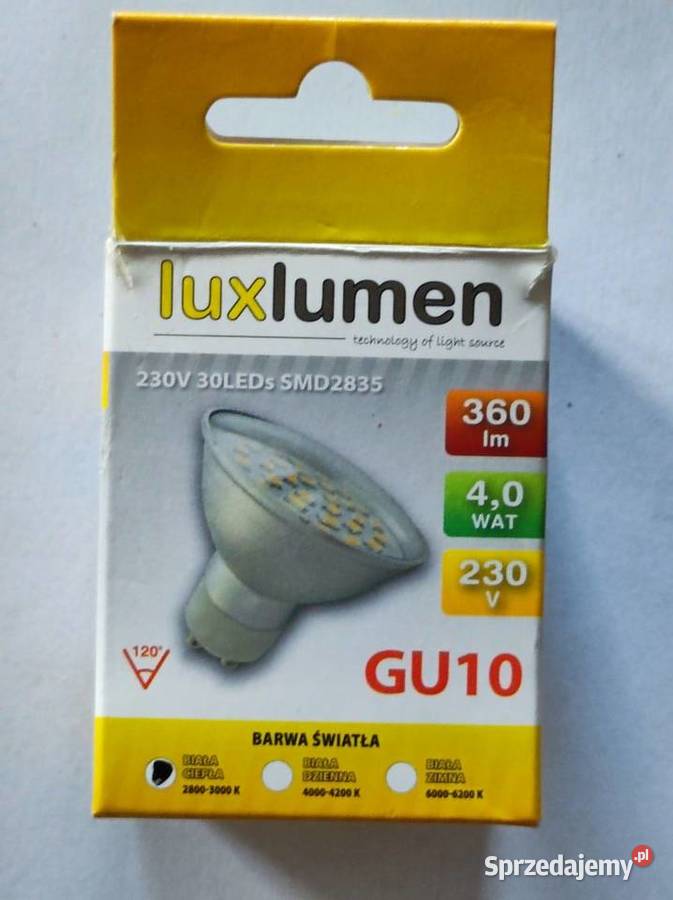 Lampa led żarówka świetlówka luxlumen GU10 360 Kielce