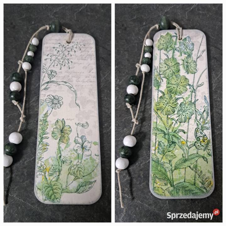 Zakładka do książki rośliny decoupage Rękodzieło opolskie Kędzierzyn-Koźle