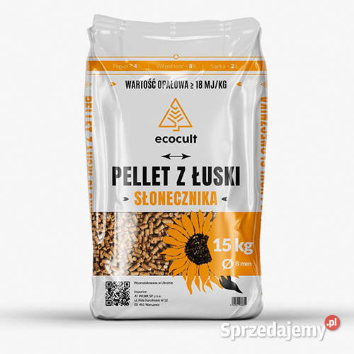 Pellet z łuski słonecznika workowanyBIG BAG 520 Małaszewicze Duże