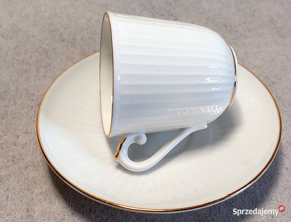 Hackefors Duet Subtelna Filiżanka Biała Złocenia sprzedam