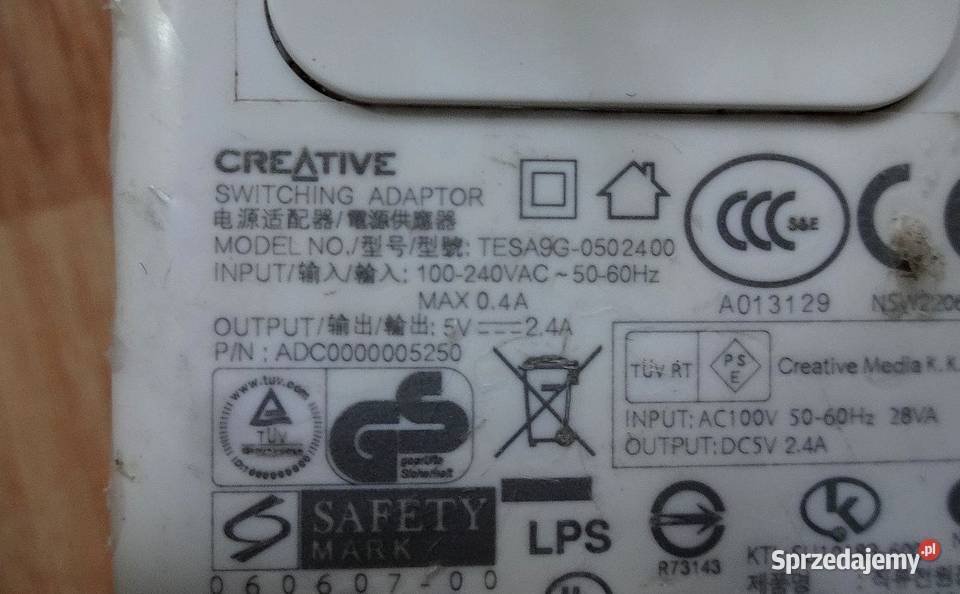 Zasilacz CREATIVE TESA9G0502400 5v 24A sprzedam
